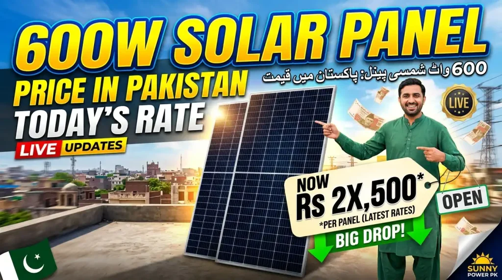 600 watt solar panel price in pakistan today