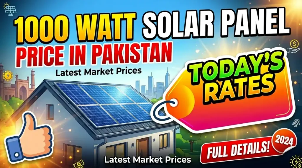 1000 Watt Solar Panel Price in Pakistan Today