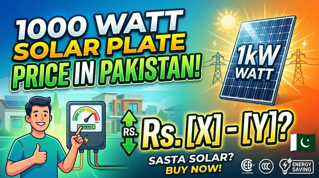 1000 Watt Solar Plate Price in Pakistan