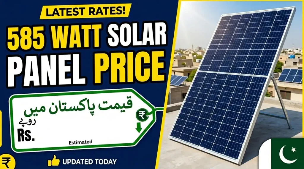 585 watt solar plate price in Pakistan