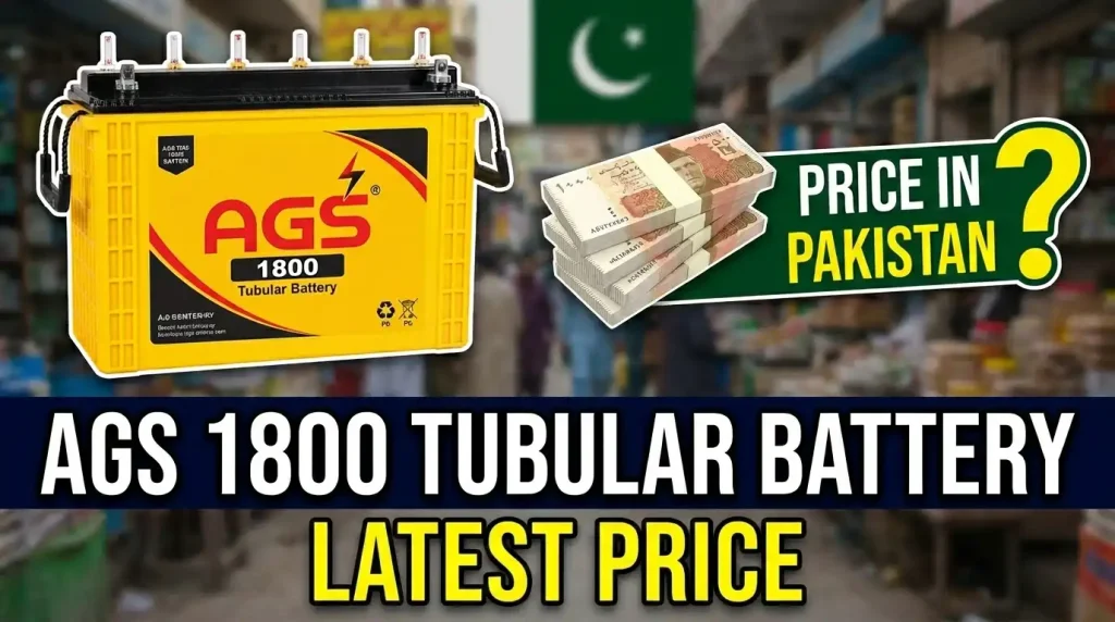 AGS 1800 Tubular Battery Price in Pakistan