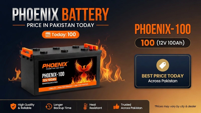 Phoenix battery price in Pakistan today 100