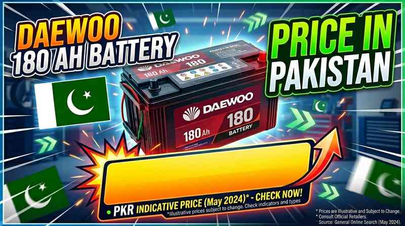 Daewoo battery 180 price in Pakistan