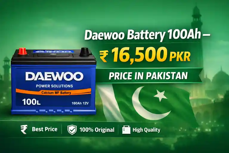 Daewoo battery 100 amp price in Pakistan