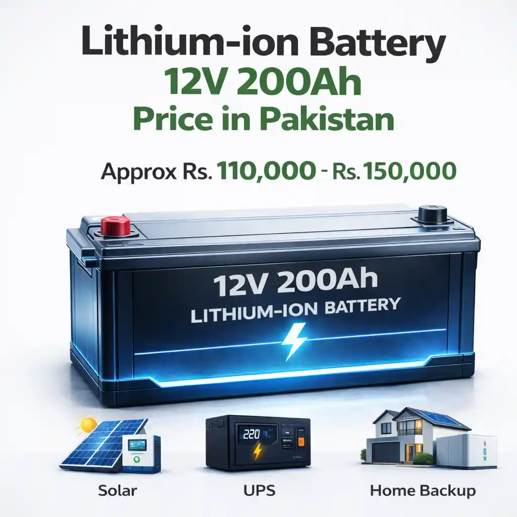 lithium ion battery 12v 200ah price in Pakistan
