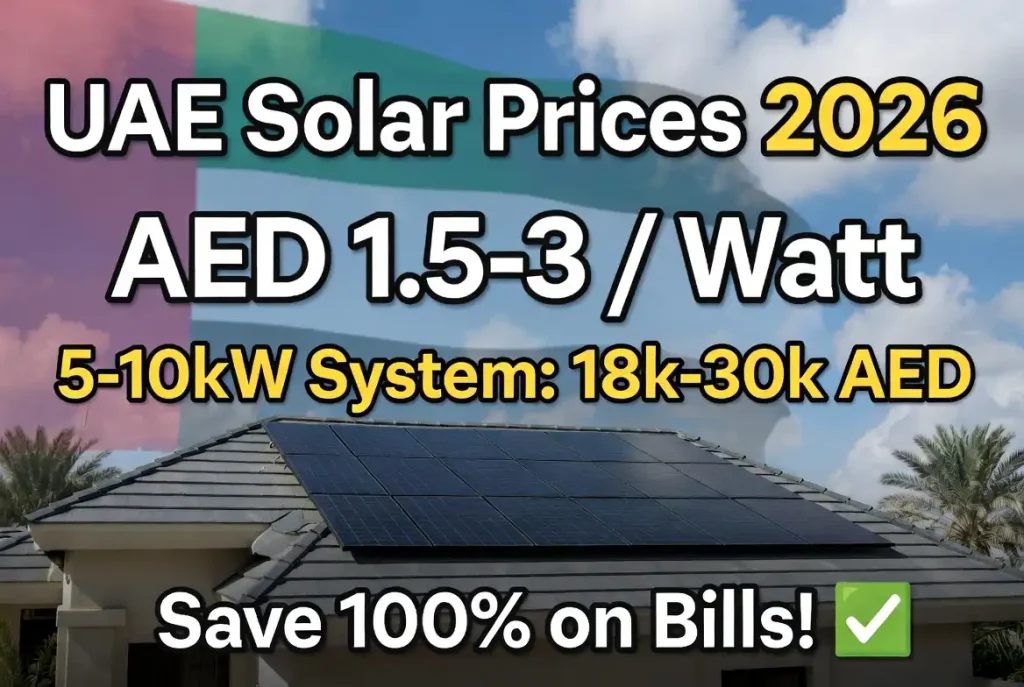 Best solar panel prices in UAE for residential homes