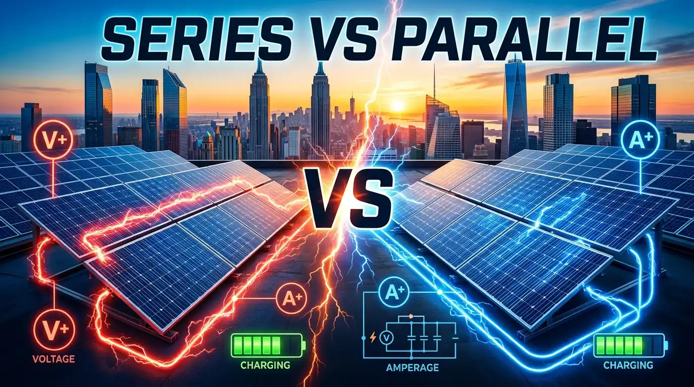 Solar panels series vs parallel