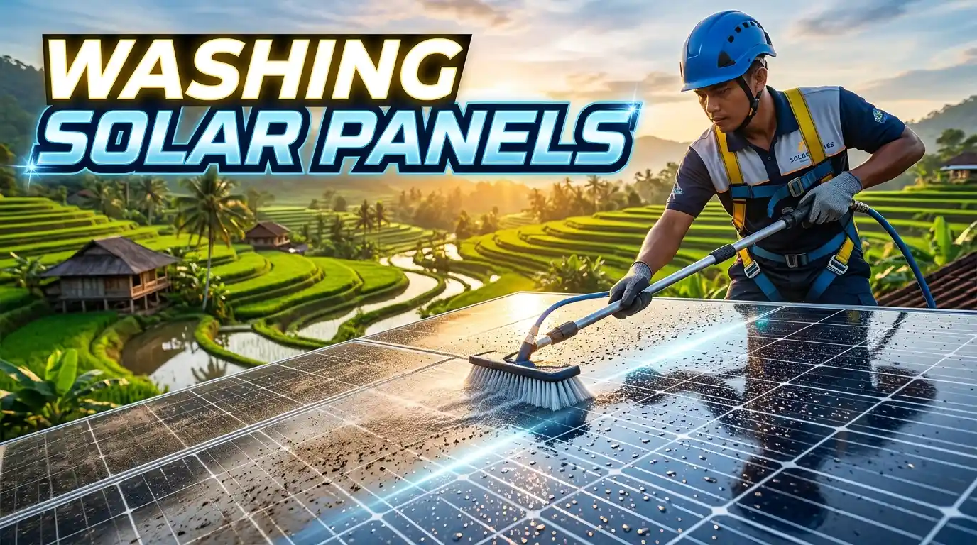 washing solar panels
